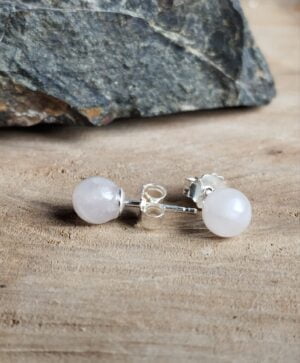 Boucles d'oreilles quartz rose 