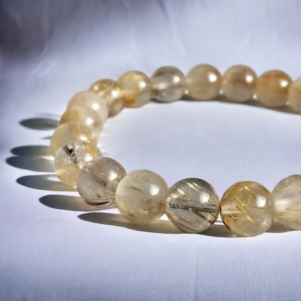 Bracelet Quartz rutile ( cheveux de Venus)