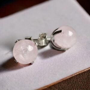 Boucles d'oreilles quartz rose